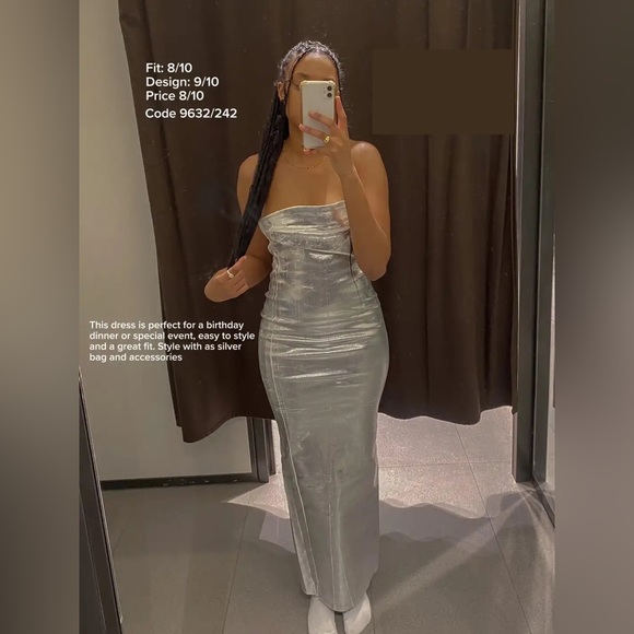 ZARA Bloggers Fav Metallic Dress - Picture 9 of 17